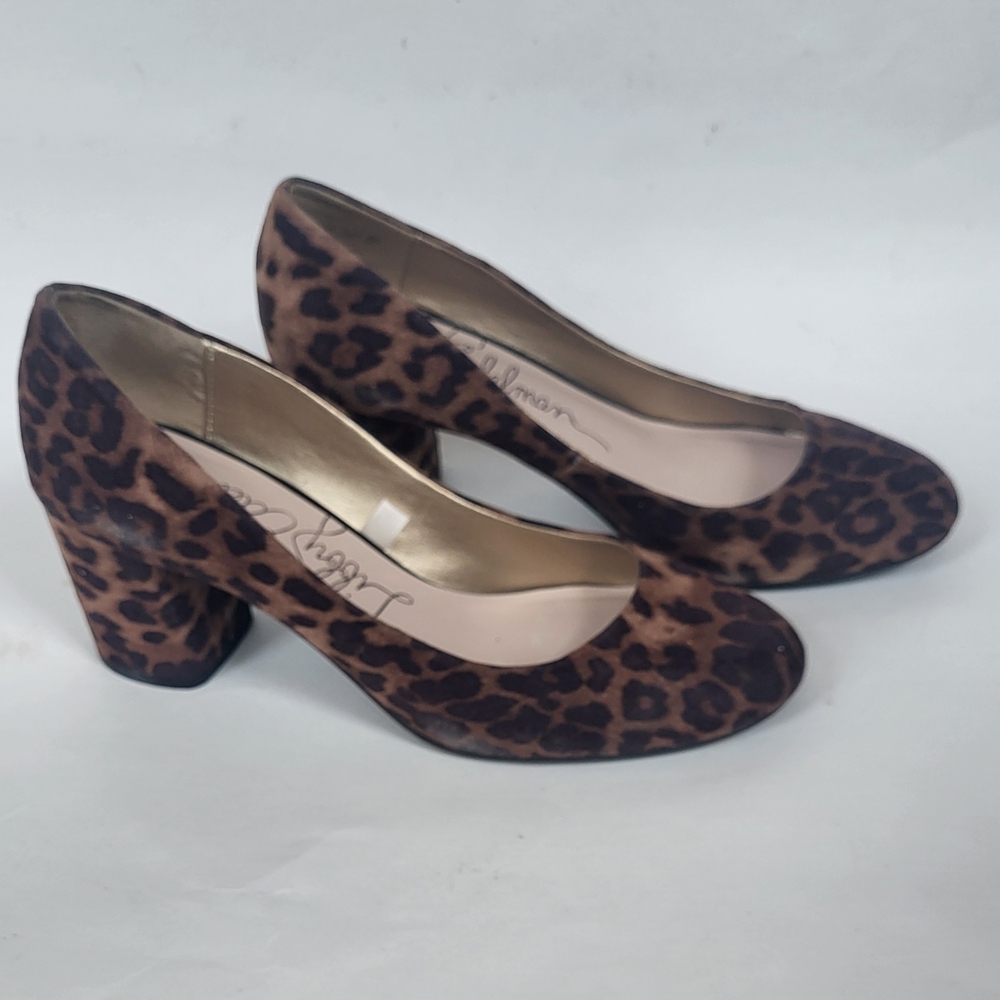 Libby Edelman Animal Print Faux Suede Pumps